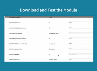Download and Test the Module
 