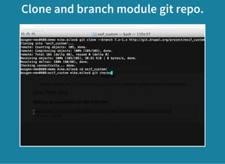 Clone and branch module git repo.
 