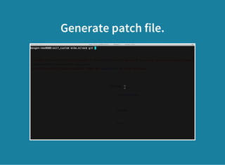 Generate patch file.
 