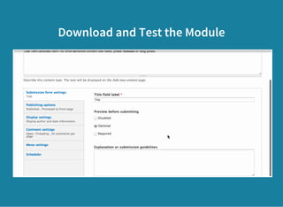 Download and Test the Module
 