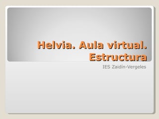 Helvia. Aula virtual. Estructura IES Zaidín-Vergeles 