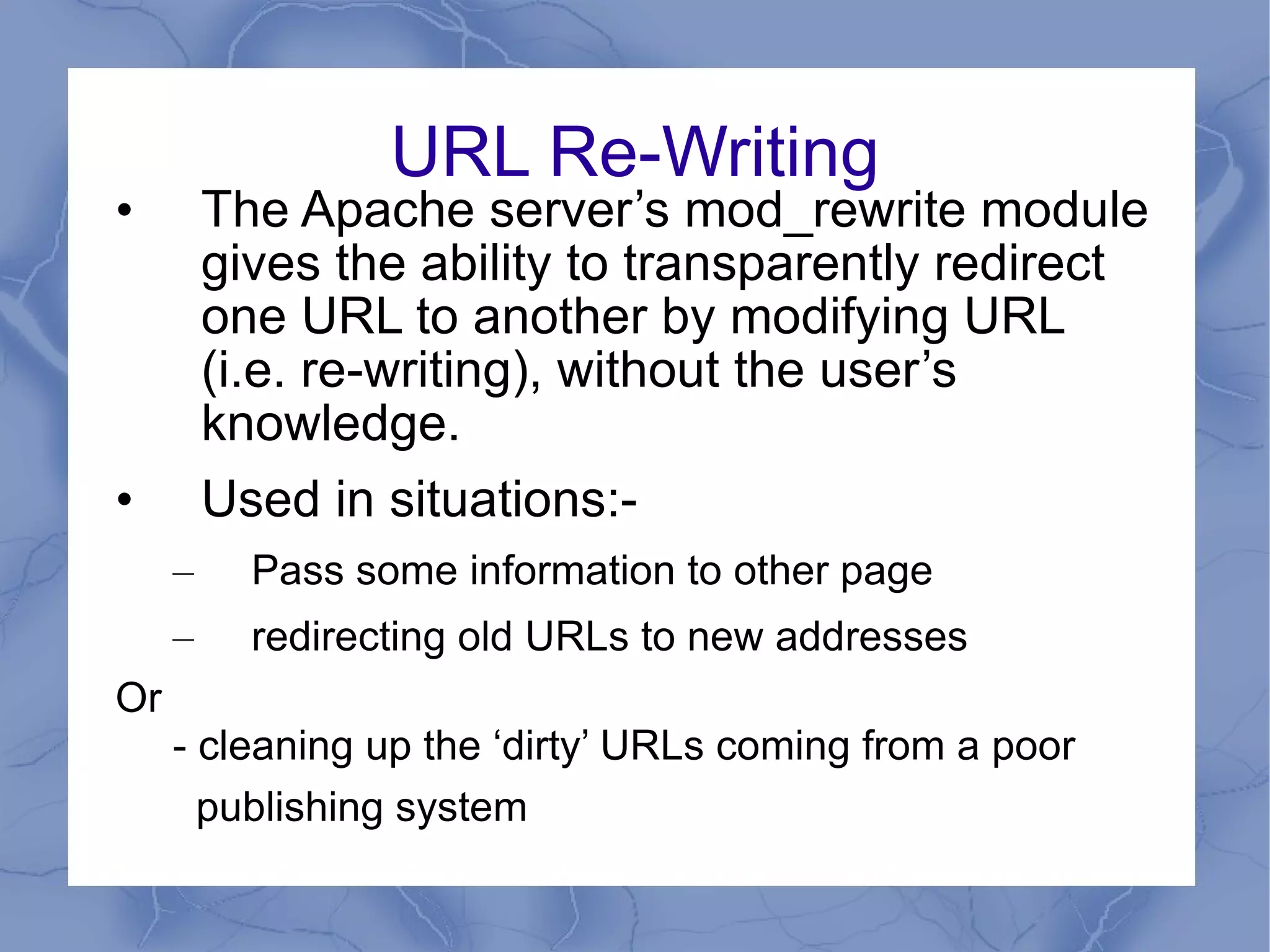 Example... Filename Page2.php session_start(); echo 'Welcome to page #2<br />'; echo $_SESSION['favcolor']; // green echo $_SESSION['animal'];  // cat echo date('Y m d H:i:s', $_SESSION['time']);?> session_unset ();//releasing session data Echo $_SESSION['time'];//no output 