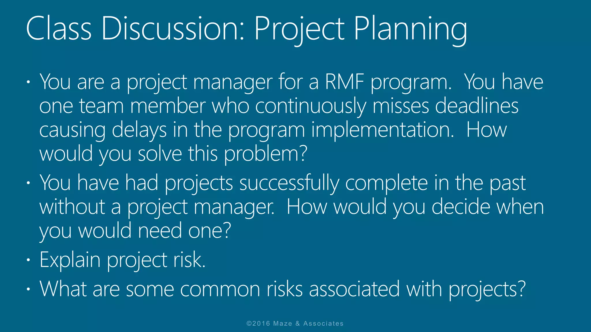 Understanding the Risk Management Framework & (ISC)2 CAP Module 5: Planning