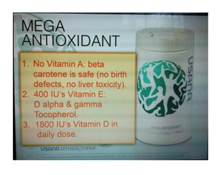 3 highlighted facts about each Usana product.