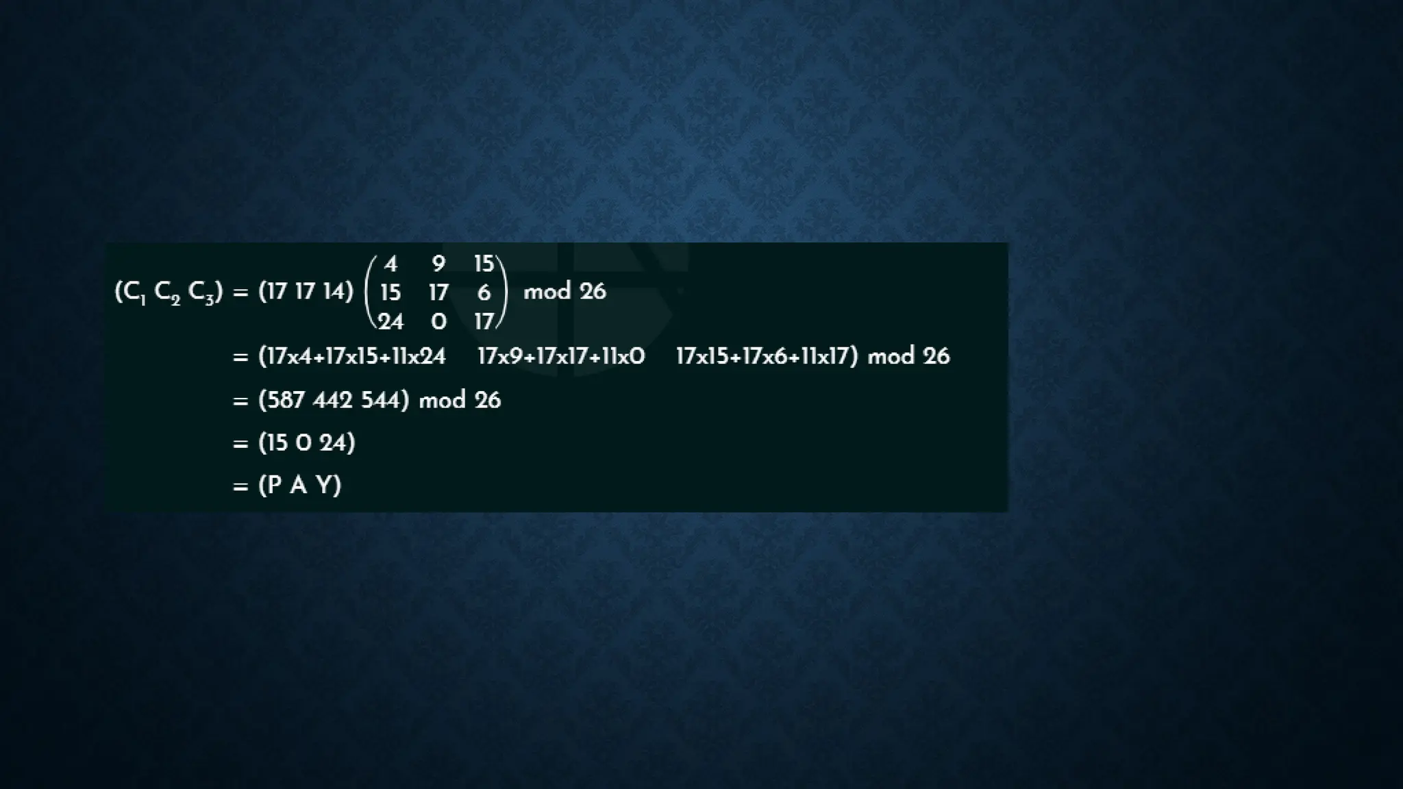 Cryptography_Hill Cipher for graduate student.pptx | Information and ...
