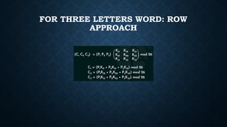 Cryptography_Hill Cipher for graduate student.pptx | Information and ...