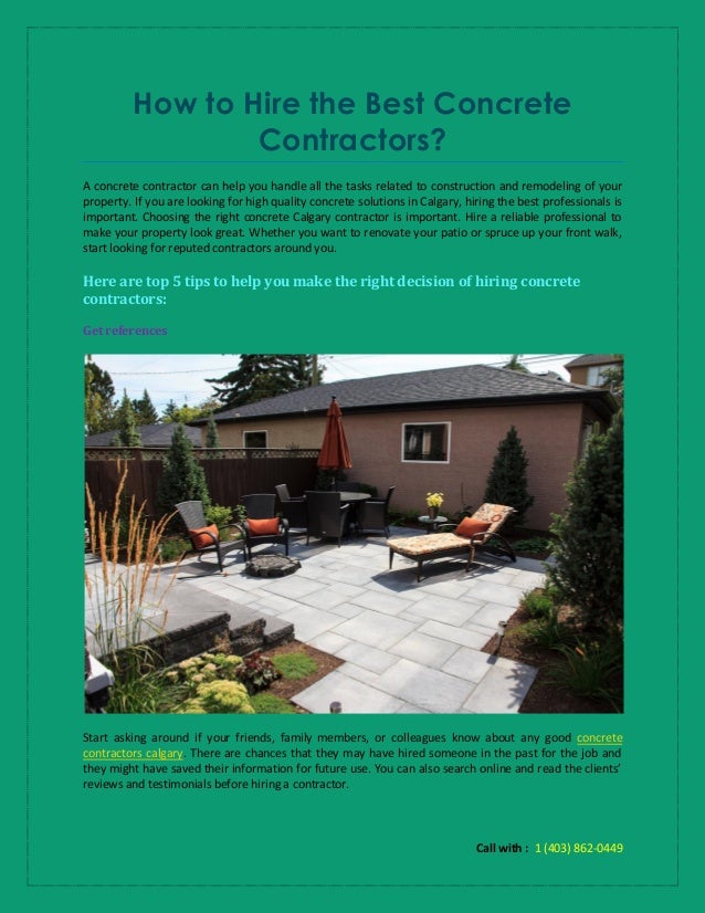 How To Hire The Best Concrete Contractors