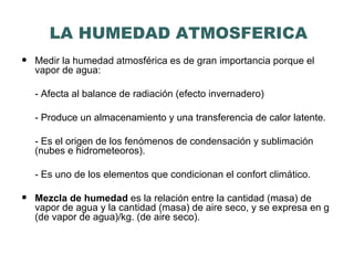 3 humedad atmosferica y nubosidad | PPT