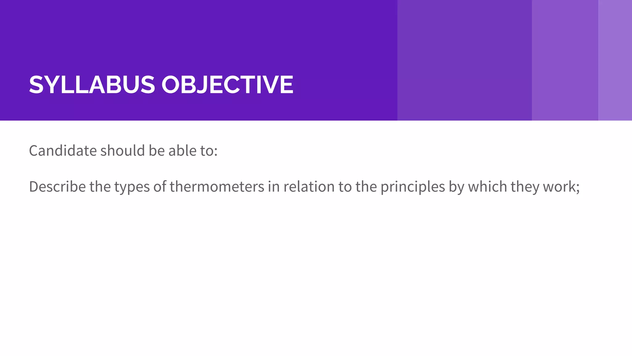 CSEC Science - Measuring Temperature