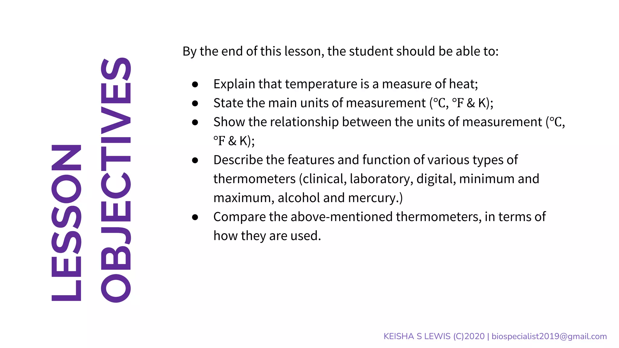 CSEC Science - Measuring Temperature