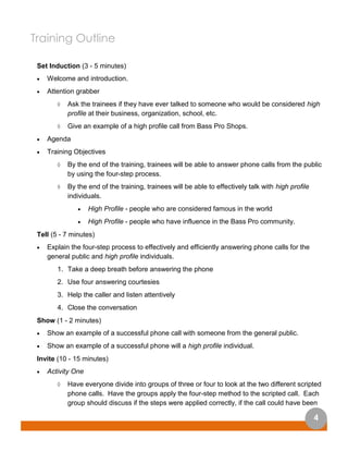 Trainees First Call Telephone skills training_manual | PDF