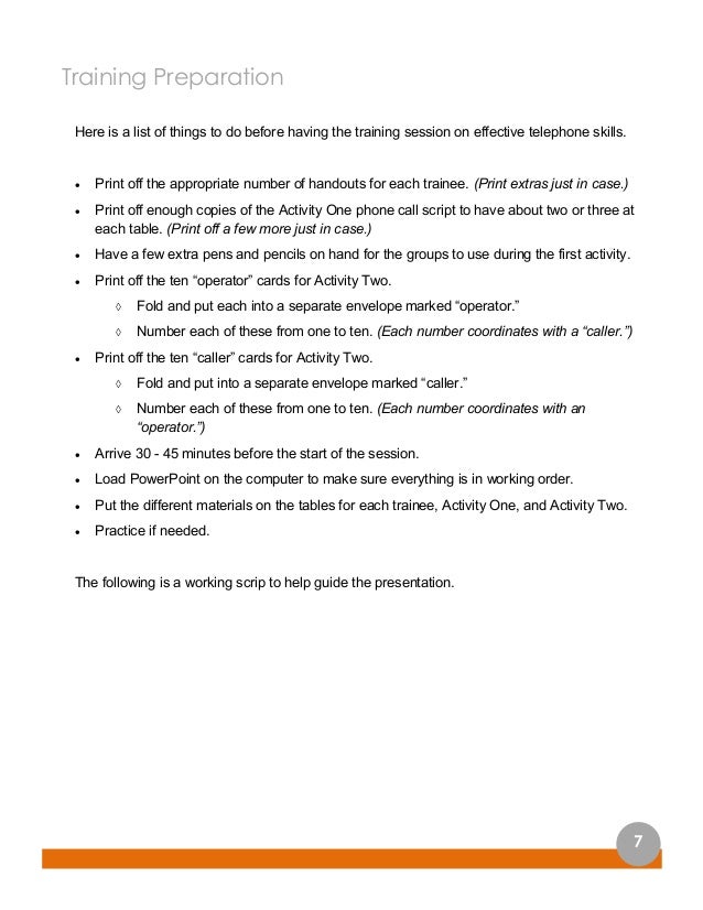 Telephone skills training_manual