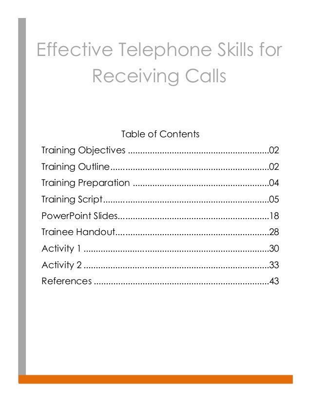 Telephone skills training_manual