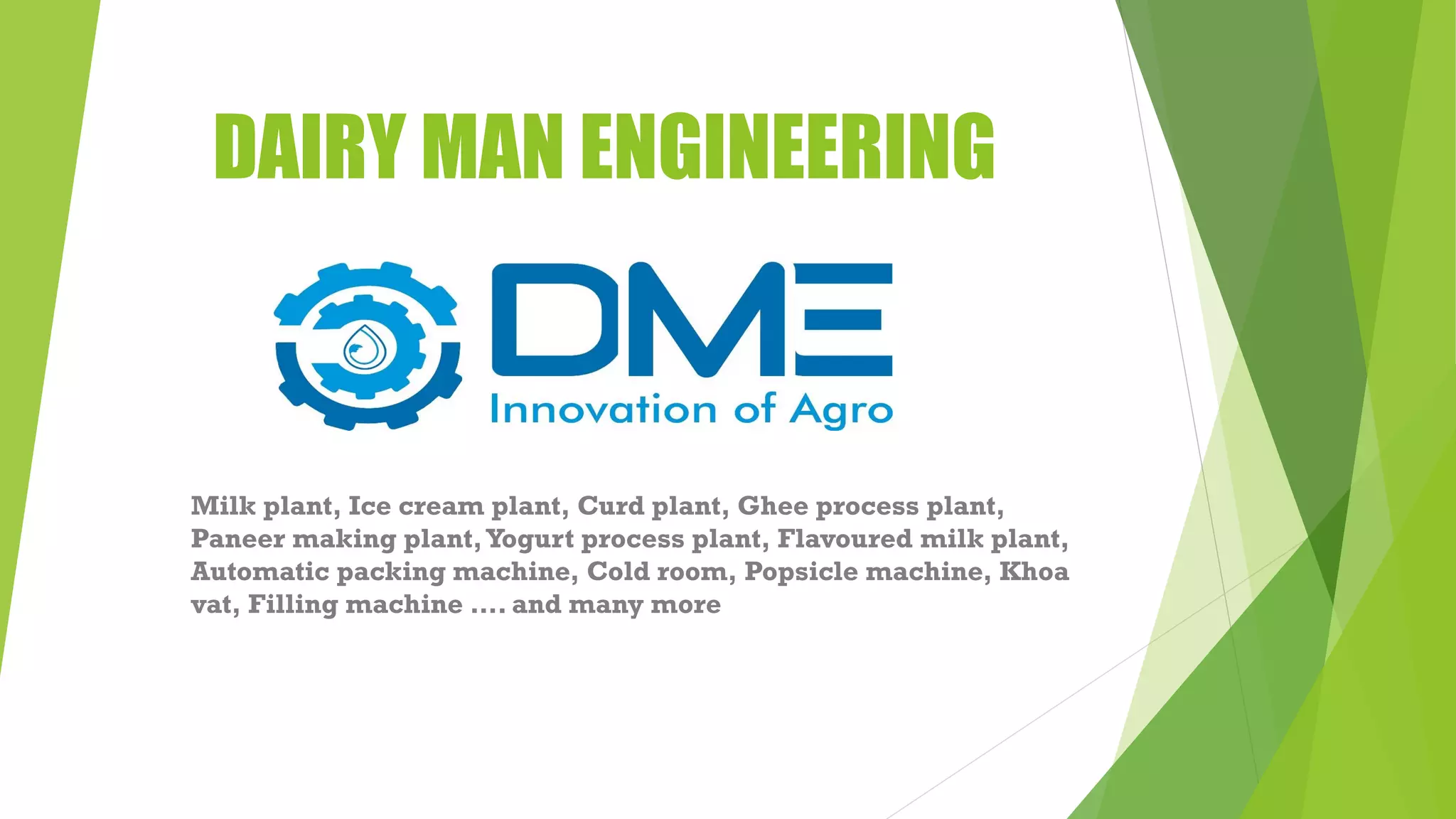 DAIRY MAN ENGINEERING PPT