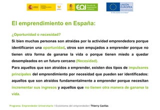 Ecosistema del emprendedor Emprendedor Universitario | PDF