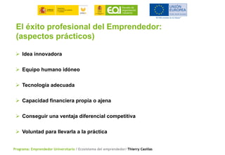 Ecosistema del emprendedor Emprendedor Universitario | PDF