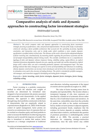 Comparative analysis of static and dynamic approaches to constructing ...