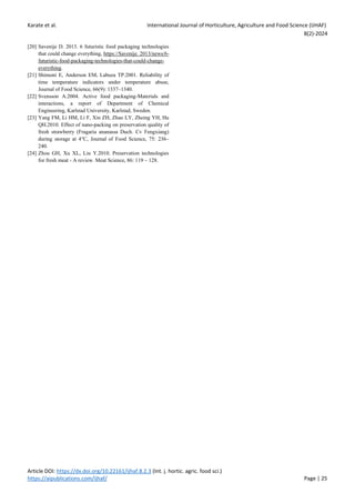 A Review on Recent Advances of Packaging in Food Industry | PDF