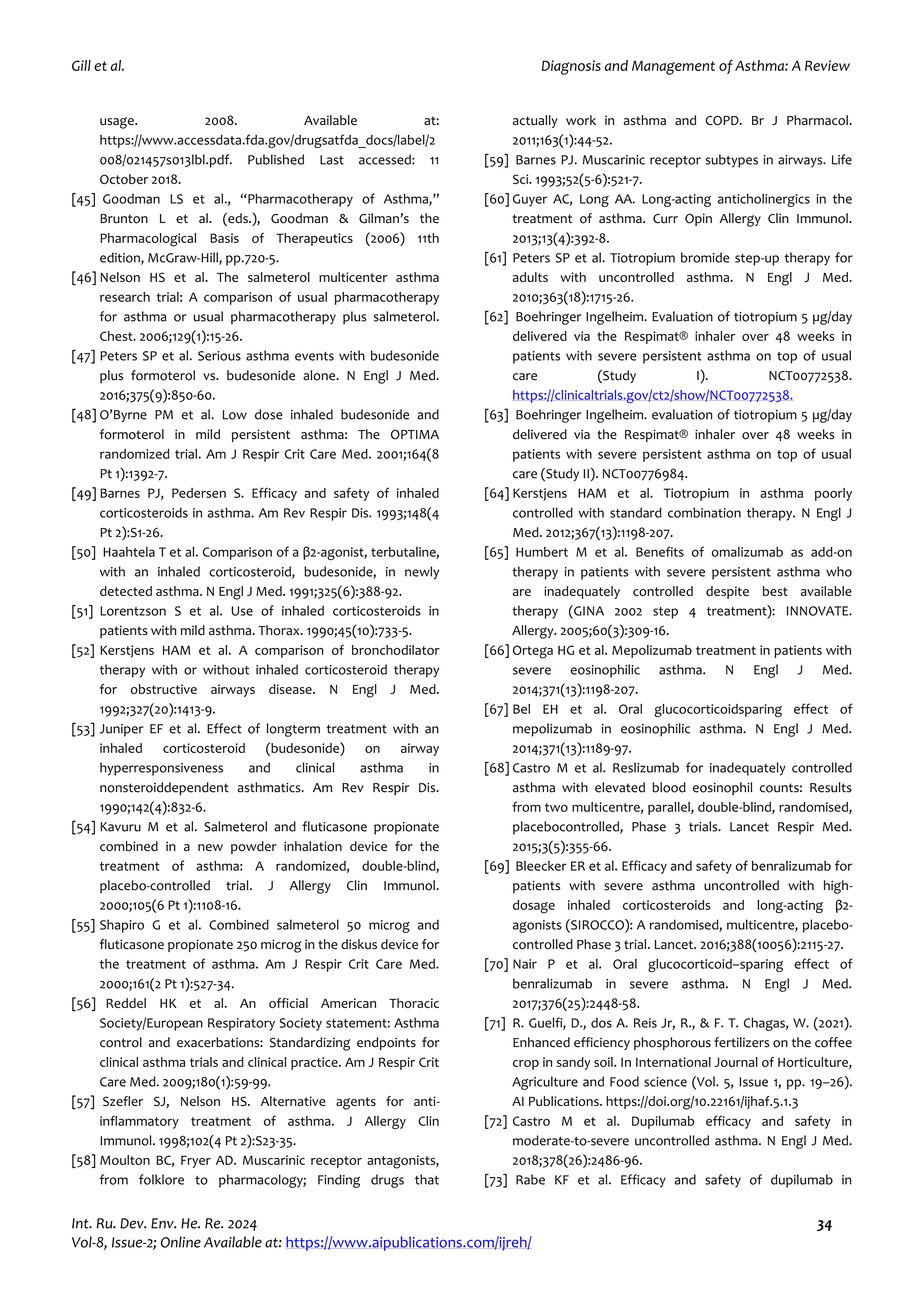 Diagnosis and Management of Asthma: A Review | PDF