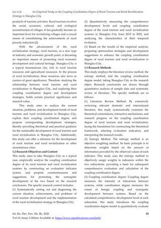 An Empirical Study on the Coupling Coordination Degree of Rural Tourism ...