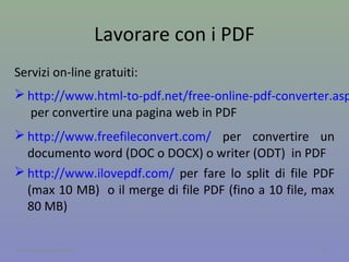 Quale formato scegliere?
I documenti testuali redatti con Word possono essere
salvati in tre formati principali:
 RTF (Rich Text Format), compatibile con Mac OS,
Windows e Linux
 DOC, compatibile anche con Office 2003 e le versioni
precedenti
 DOCX, compatibile con Office 2007 e le versioni più
recenti
 HTML se vogliamo pubblicarlo su Internet
13A cura di Jacques Bottel
 