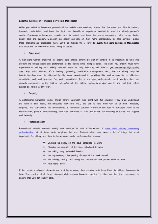 Homecare Experience