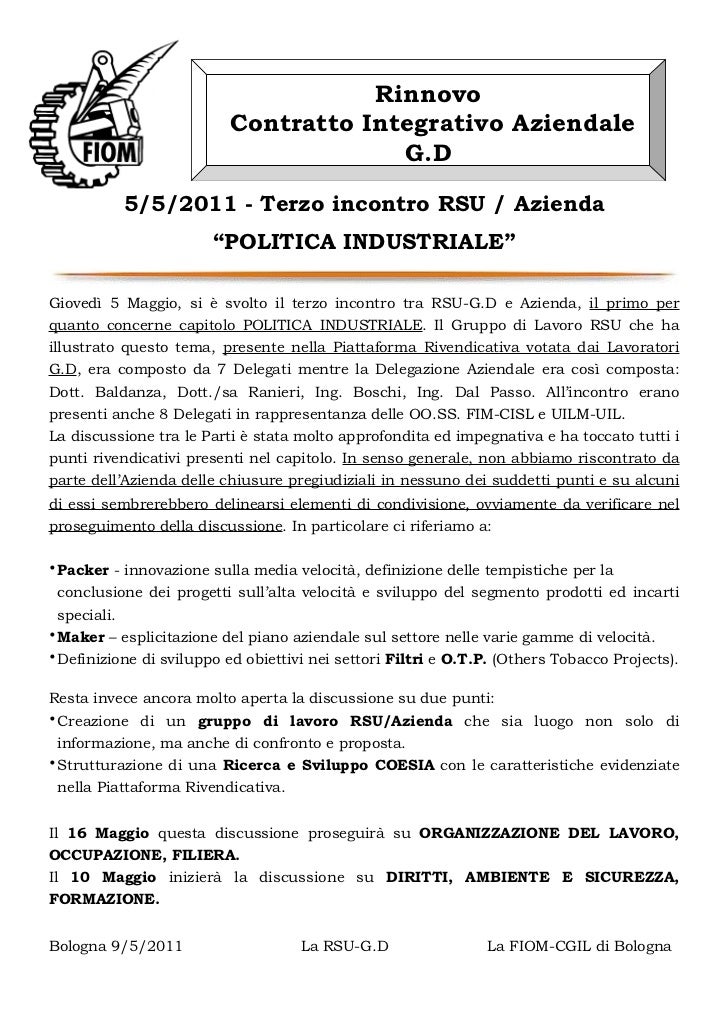 Cos è Il Contratto Integrativo Aziendale