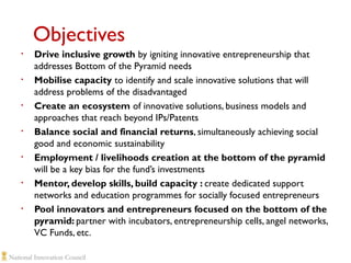 India inclusive innovation Fund Details | PPT