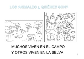 MUCHOS VIVEN EN EL CAMPO
Y OTROS VIVEN EN LA SELVA 1
 