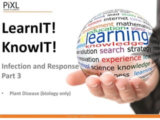 LearnIT!
KnowIT!
Infection and Response
Part 3
• Plant Disease (biology only)
 