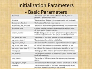 Initialization Parameters
    - Basic Parameters
 
