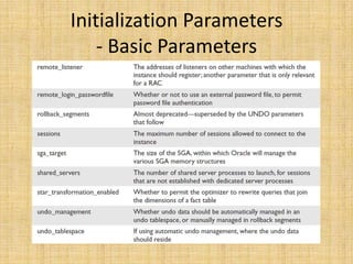 Initialization Parameters
    - Basic Parameters
 