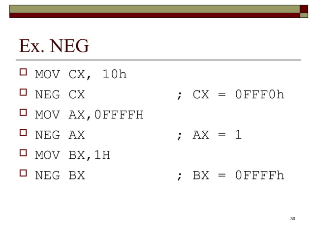 8086 instruction set | PPT | Programming Languages | Computing