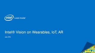Intel® Vision on Wearables, IoT, AR
June 2014
 
