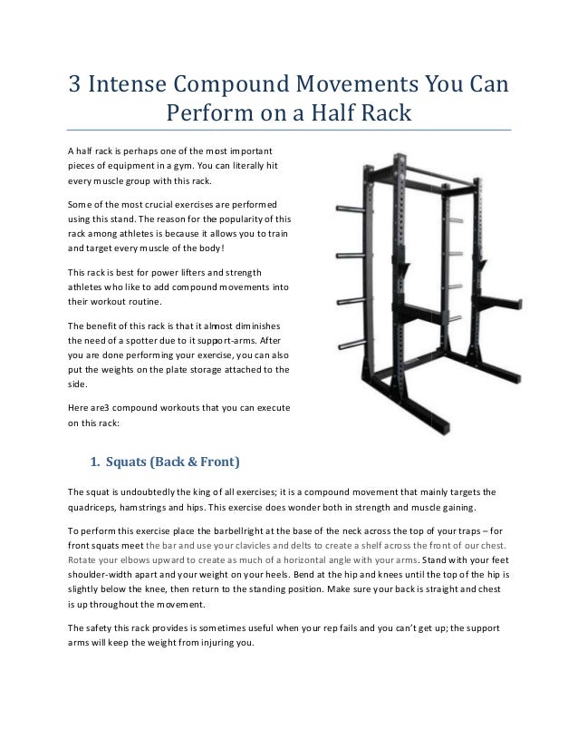 3 Must Try Muscle Building Exercises On A Half Rack 3 Must Try Muscle Building Exercises On A Half Rack