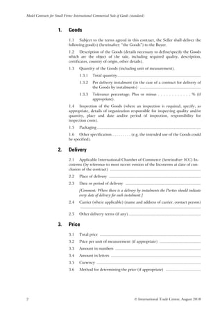 international commercial sale of goods | PDF
