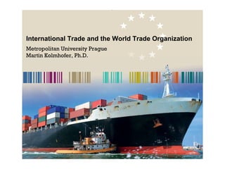 International Trade and the World Trade Organization
Metropolitan University Prague
Martin Kolmhofer, Ph.D.
 