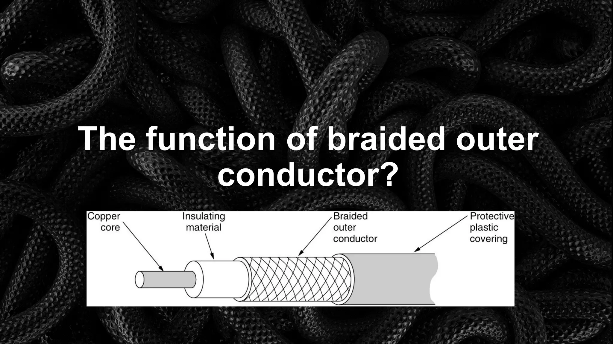 The function of braided outer
conductor?
 