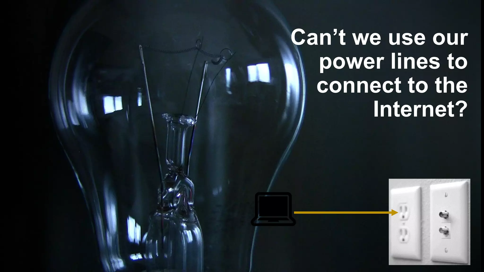 Can’t we use our
power lines to
connect to the
Internet?
💻
 
