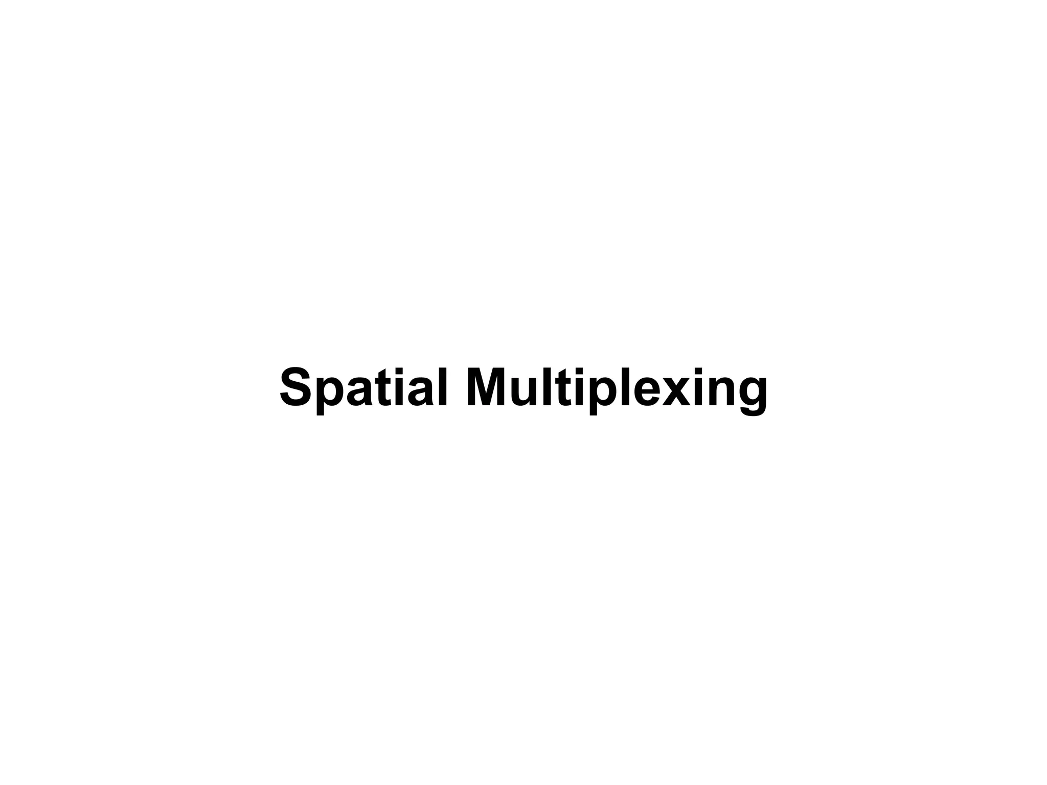 Spatial Multiplexing
 