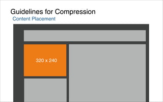 Guidelines for Compression
Content Placement




         320 x 240
 