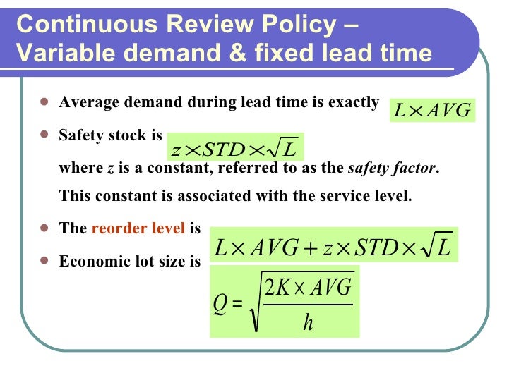 how to calculate safety stock