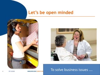 Let’sbe open minded06/12/20106To solve business issues ….