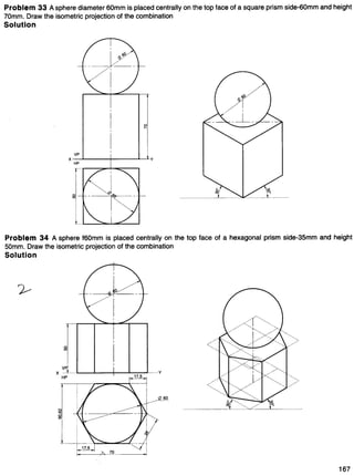 Projection of Isometrics- Engineering Graphics | PDF