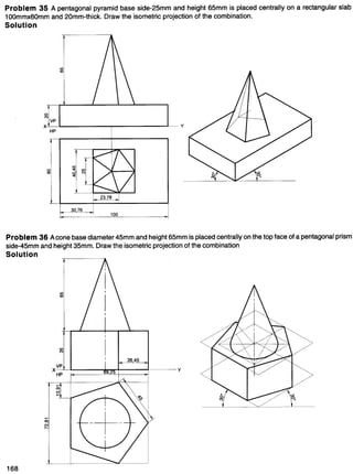 Projection of Isometrics- Engineering Graphics | PDF