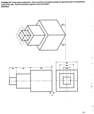 Projection of Isometrics- Engineering Graphics | PDF