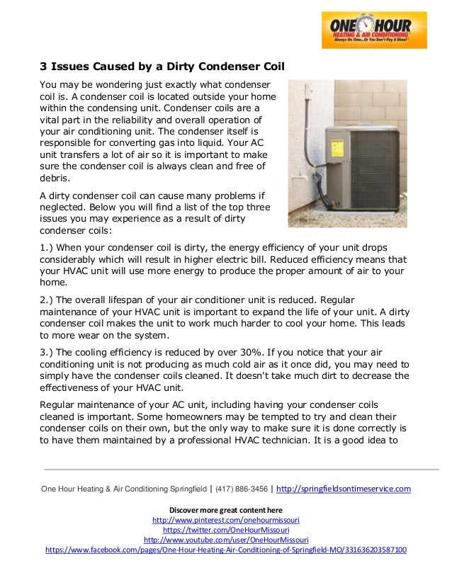 3 Issues Caused by a Dirty Condenser Coil