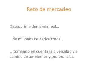 Fortalecimiento de los sistemas de semillas como una estrategia de adaptación al cambio climático para los pequeños agricultores, Por Jacob Van Etten 