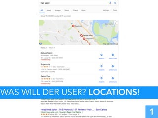 WAS WILL DER USER? LOCATIONS!
1
 