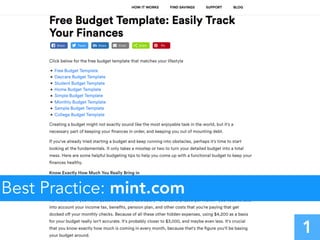 Best Practice: mint.com
1
 